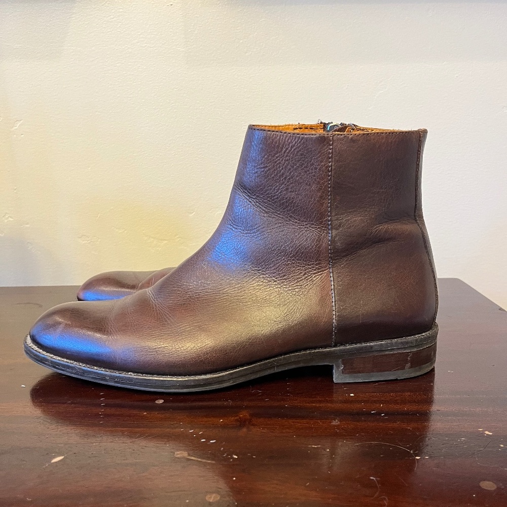 Donald Pliner Brown Zip Boots
